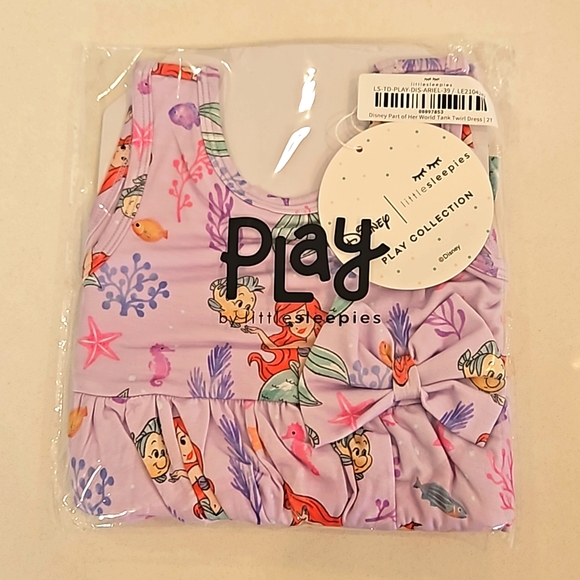 NWT Little Sleepies 2T Tank Twirl Dress, Ariel, Disney Part if Her World - Picture 3 of 3